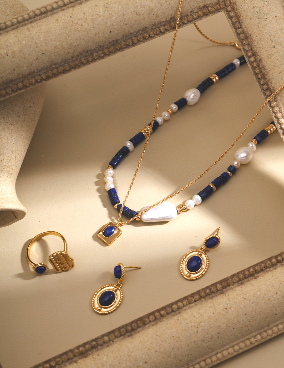 Lapis Lazuli Necklace — 18K Gold Vermeil, lapis lazuli | SENLORE