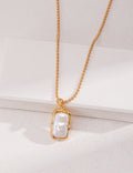 Square Baroque Pearl Necklace — 18K Gold Vermeil, natural baroque pearl | SENLORE