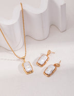 Square Baroque Pearl Necklace — 18K Gold Vermeil, natural baroque pearl | SENLORE