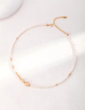 Rock Texture Pearl Necklace — 18K Gold Vermeil, natural freshwater pearl | SENLORE
