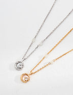 SENLORE Elegant Sterling Silver Necklace – Side View