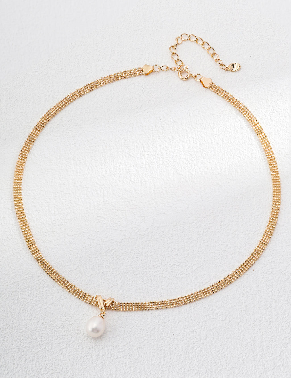 Minimal Pearl Pendant Necklace — Sterling Silver, 18K Gold Vermeil, natural freshwater pearl | SENLORE
