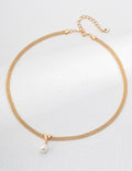 Minimal Pearl Pendant Necklace — Sterling Silver, 18K Gold Vermeil, natural freshwater pearl | SENLORE