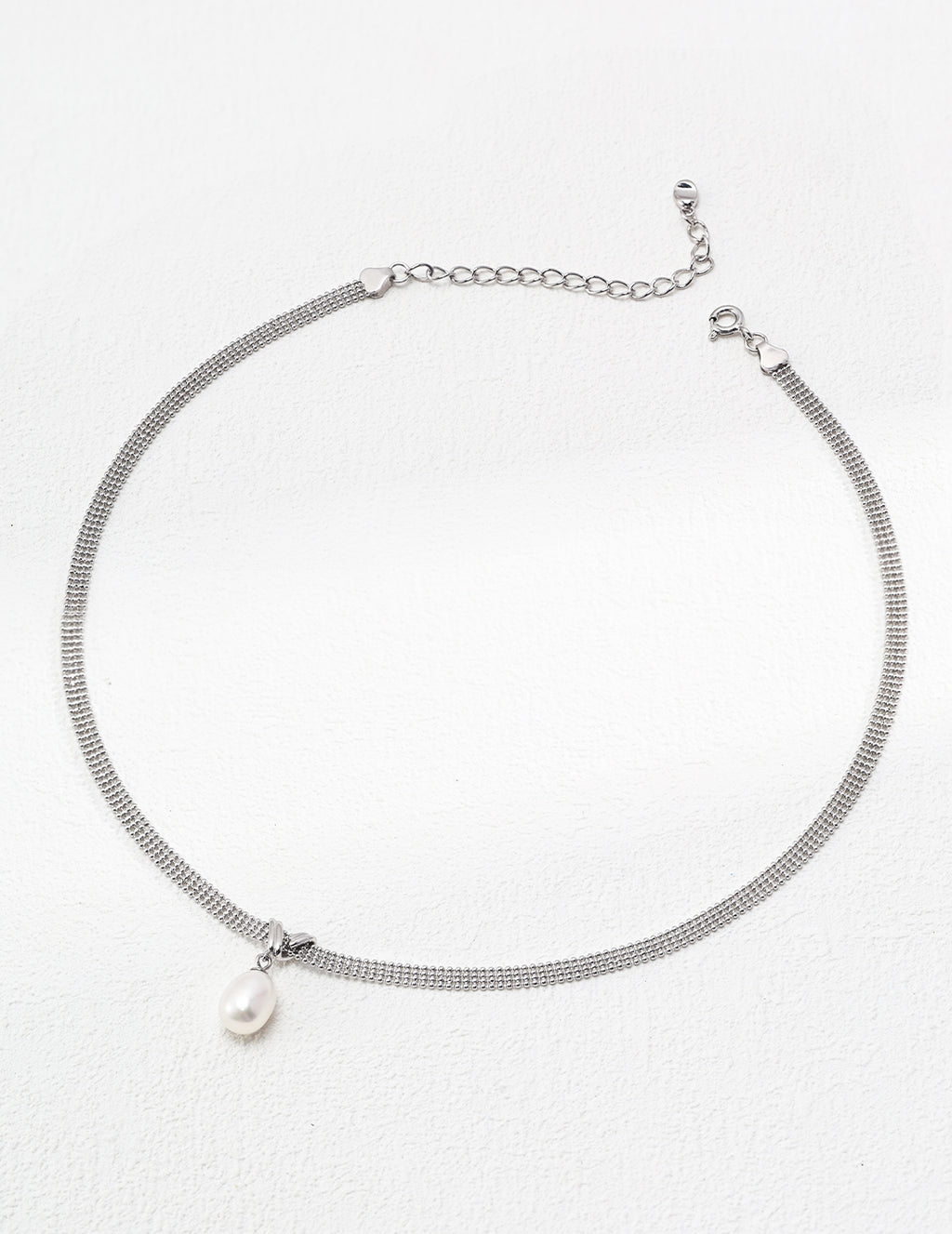 Minimal Pearl Pendant Necklace — Sterling Silver, 18K Gold Vermeil, natural freshwater pearl | SENLORE