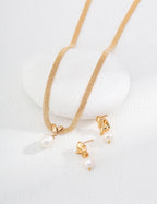 Minimal Pearl Pendant Necklace — Sterling Silver, 18K Gold Vermeil, natural freshwater pearl | SENLORE