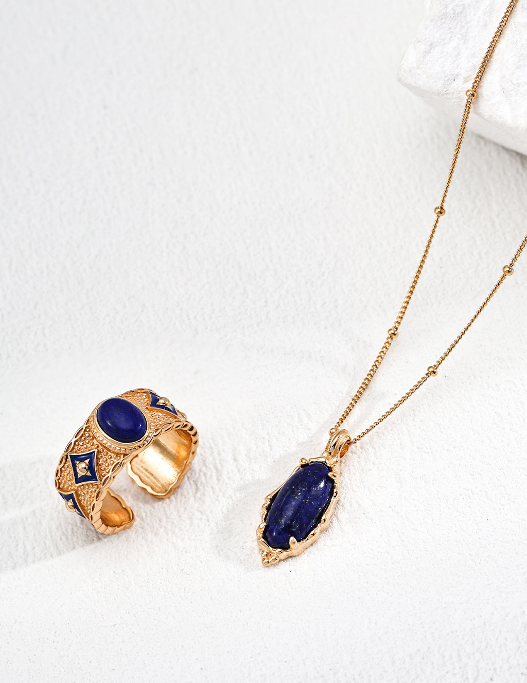 Lapis Lazuli Pendant Necklace — 18K Gold Vermeil, lapis lazuli | SENLORE