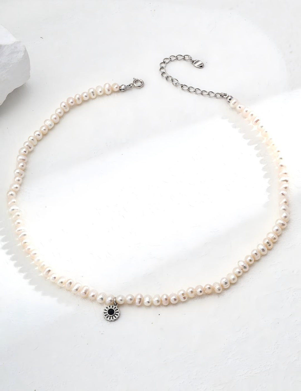 Pearl Agate Necklace — Sterling Silver, 18K Gold Vermeil, agate, natural freshwater pearl | SENLORE
