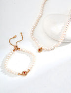 Pearl Agate Necklace — Sterling Silver, 18K Gold Vermeil, agate, natural freshwater pearl | SENLORE