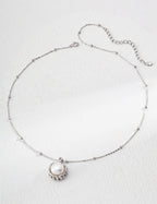 SENLORE Wood Grain Pearl Necklace – Side View