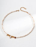 Vintage Pearl Zircon Necklace — 18K Gold Vermeil, natural freshwater pearl, cubic zirconia | SENLORE