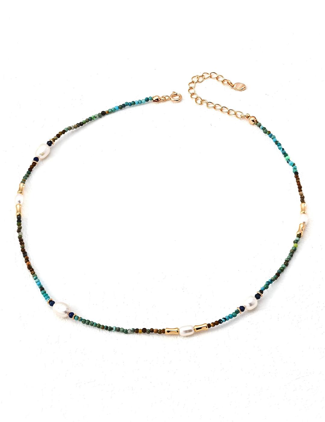 Minimalist Lapis Lazuli Turquoise Necklace
