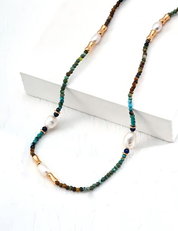 Minimalist Lapis Lazuli Turquoise Necklace