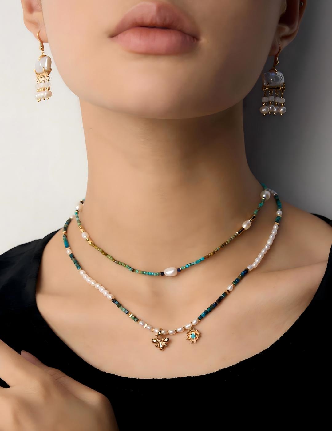 Minimalist Lapis Lazuli Turquoise Necklace