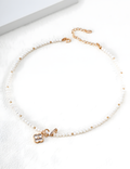 SENLORE Four-leaf Clover Pearl Necklace – Side View