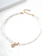 SENLORE Four-leaf Clover Pearl Necklace – Side View