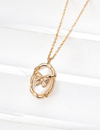 SENLORE Designer Butterfly Mother-of-Pearl Necklace – Detail Close-up