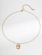 SENLORE Designer Butterfly Mother-of-Pearl Necklace – Side View