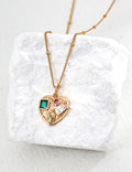 Zircon Heart Pendant — 18K Gold Vermeil, cubic zirconia | SENLORE