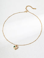 Zircon Heart Pendant — 18K Gold Vermeil, cubic zirconia | SENLORE