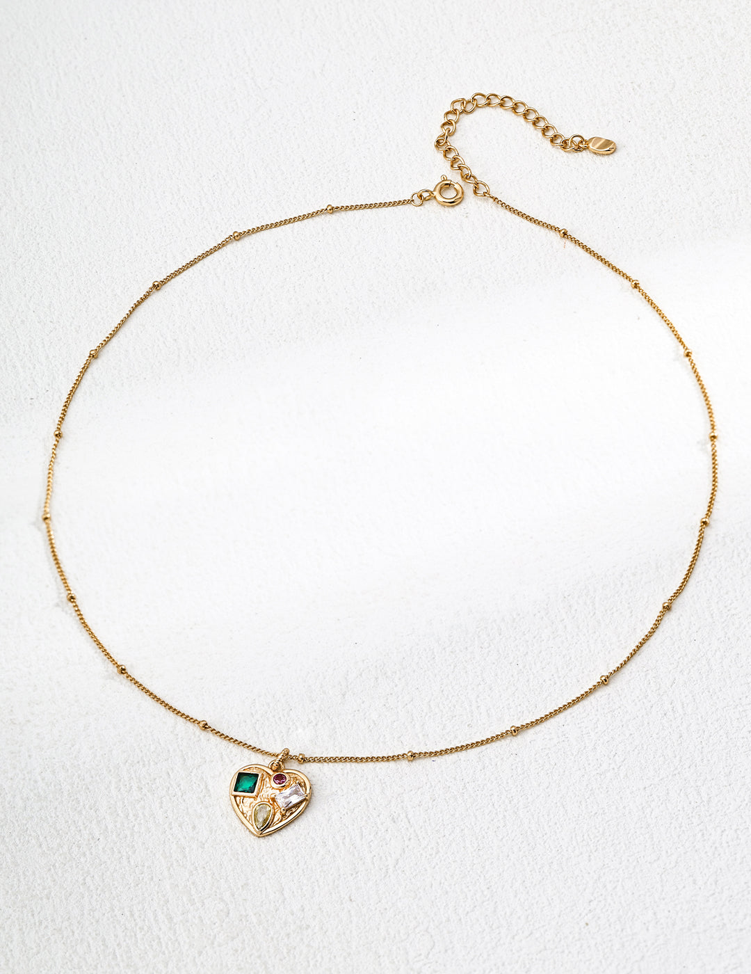 Zircon Heart Pendant — 18K Gold Vermeil, cubic zirconia | SENLORE