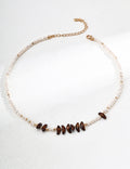 Pearl Czech Glass Necklace — 18K Gold Vermeil, natural freshwater pearl, Czech glass | SENLORE