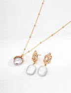 Button Pearl Necklace — 18K Gold Vermeil, natural freshwater pearl | SENLORE