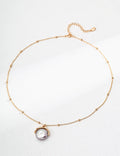 Button Pearl Necklace — 18K Gold Vermeil, natural freshwater pearl | SENLORE