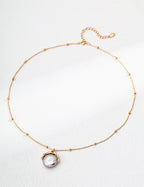 Button Pearl Necklace — 18K Gold Vermeil, natural freshwater pearl | SENLORE
