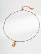 SENLORE Vintage Mother-of-Pearl Necklace – Front View