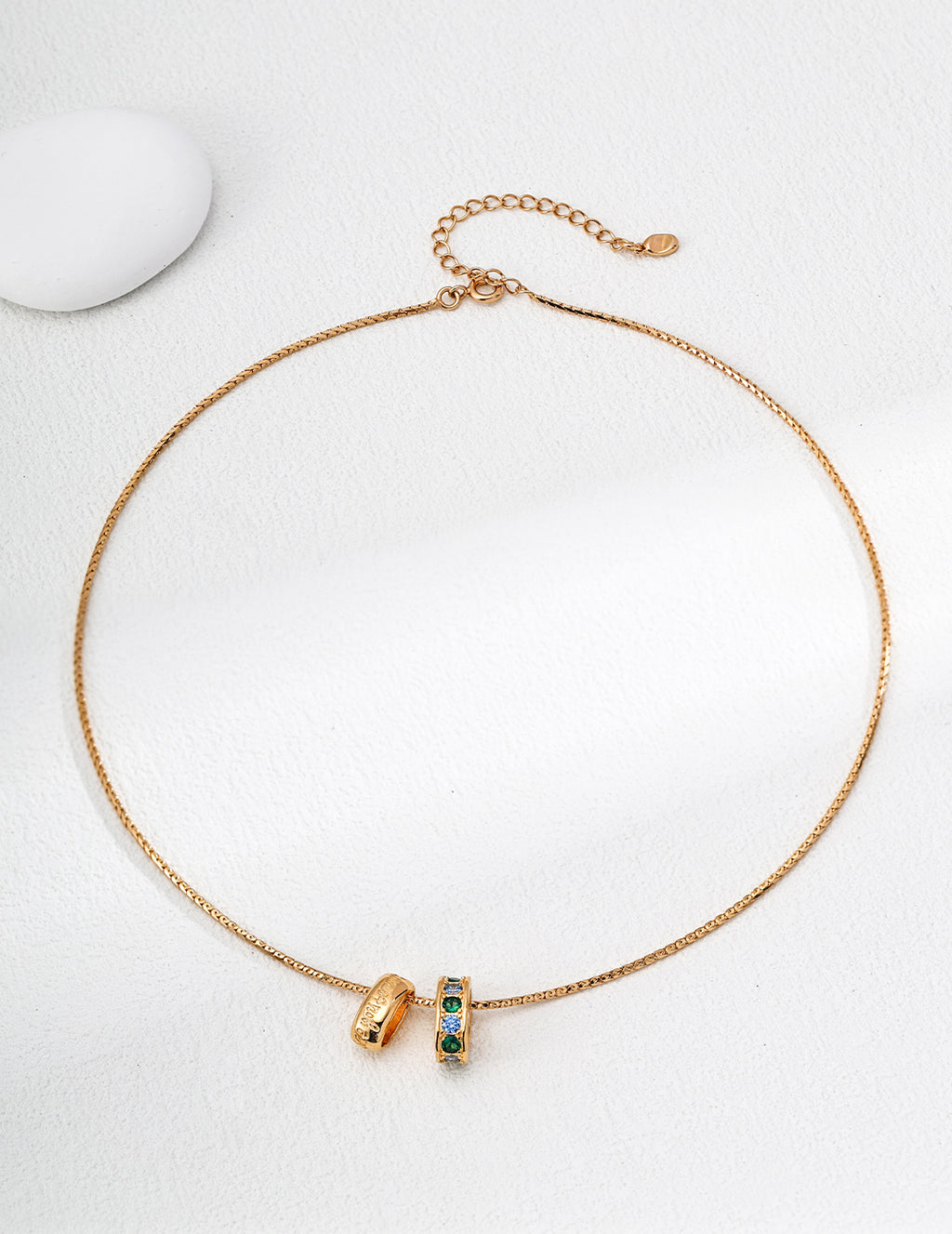 Colorful Floral Ring Necklace — Sterling Silver, 18K Gold Vermeil, cubic zirconia | SENLORE
