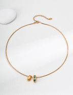 Colorful Floral Ring Necklace — Sterling Silver, 18K Gold Vermeil, cubic zirconia | SENLORE