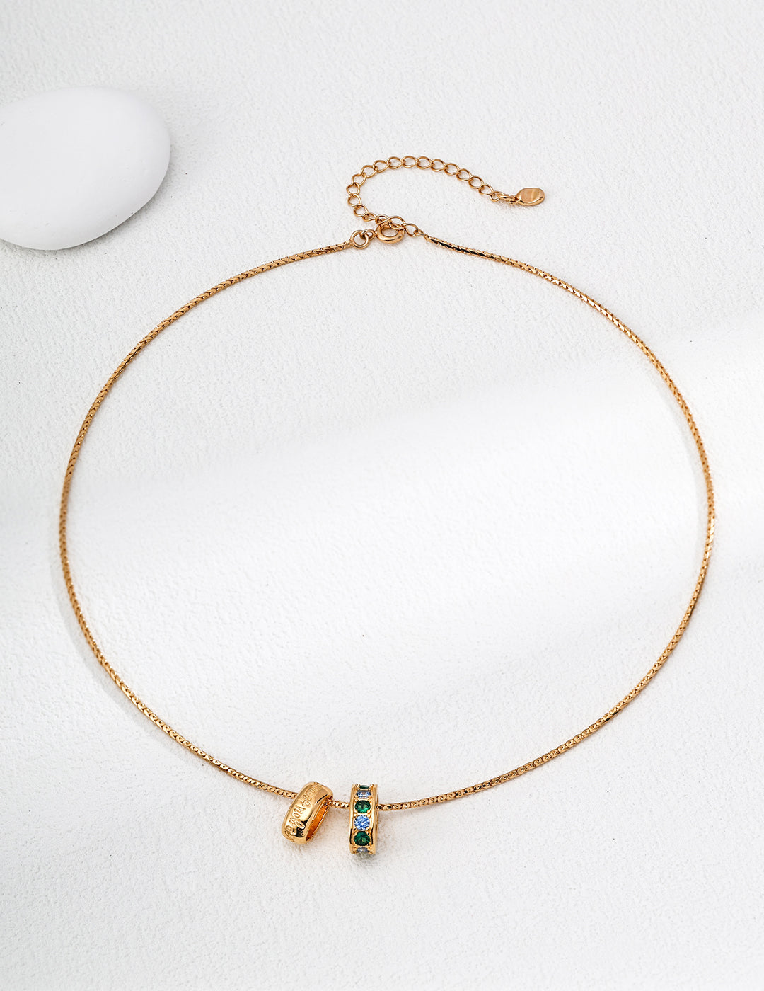 Colorful Floral Ring Necklace — Sterling Silver, 18K Gold Vermeil, cubic zirconia | SENLORE