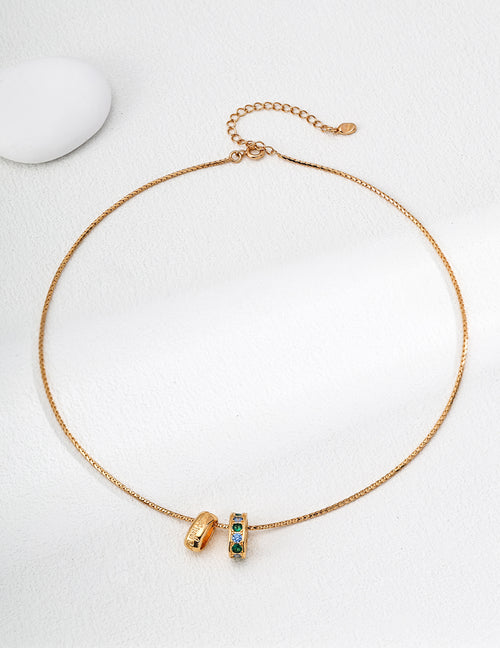 Colorful Floral Ring Necklace — Sterling Silver, 18K Gold Vermeil, cubic zirconia | SENLORE