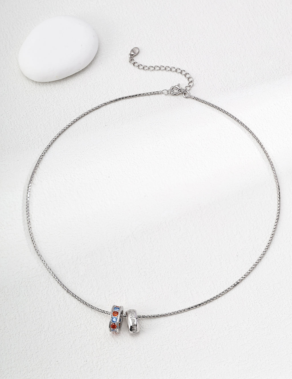 Colorful Floral Ring Necklace — Sterling Silver, 18K Gold Vermeil, cubic zirconia | SENLORE