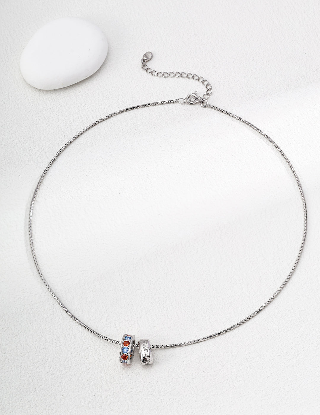 Colorful Floral Ring Necklace — Sterling Silver, 18K Gold Vermeil, cubic zirconia | SENLORE