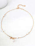 SENLORE Minimalist Wrapped Pearl Necklace> – Detail Close-up