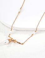 SENLORE Minimalist Wrapped Pearl Necklace> – Side View