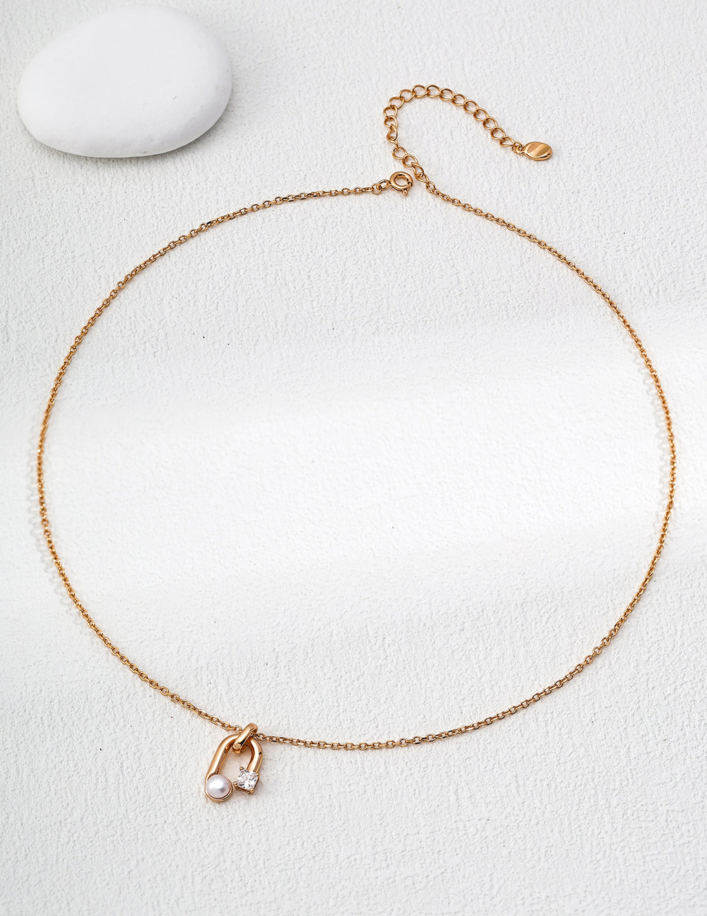 Minimal Pearl Necklace — Sterling Silver, 18K Gold Vermeil, natural freshwater pearl | SENLORE