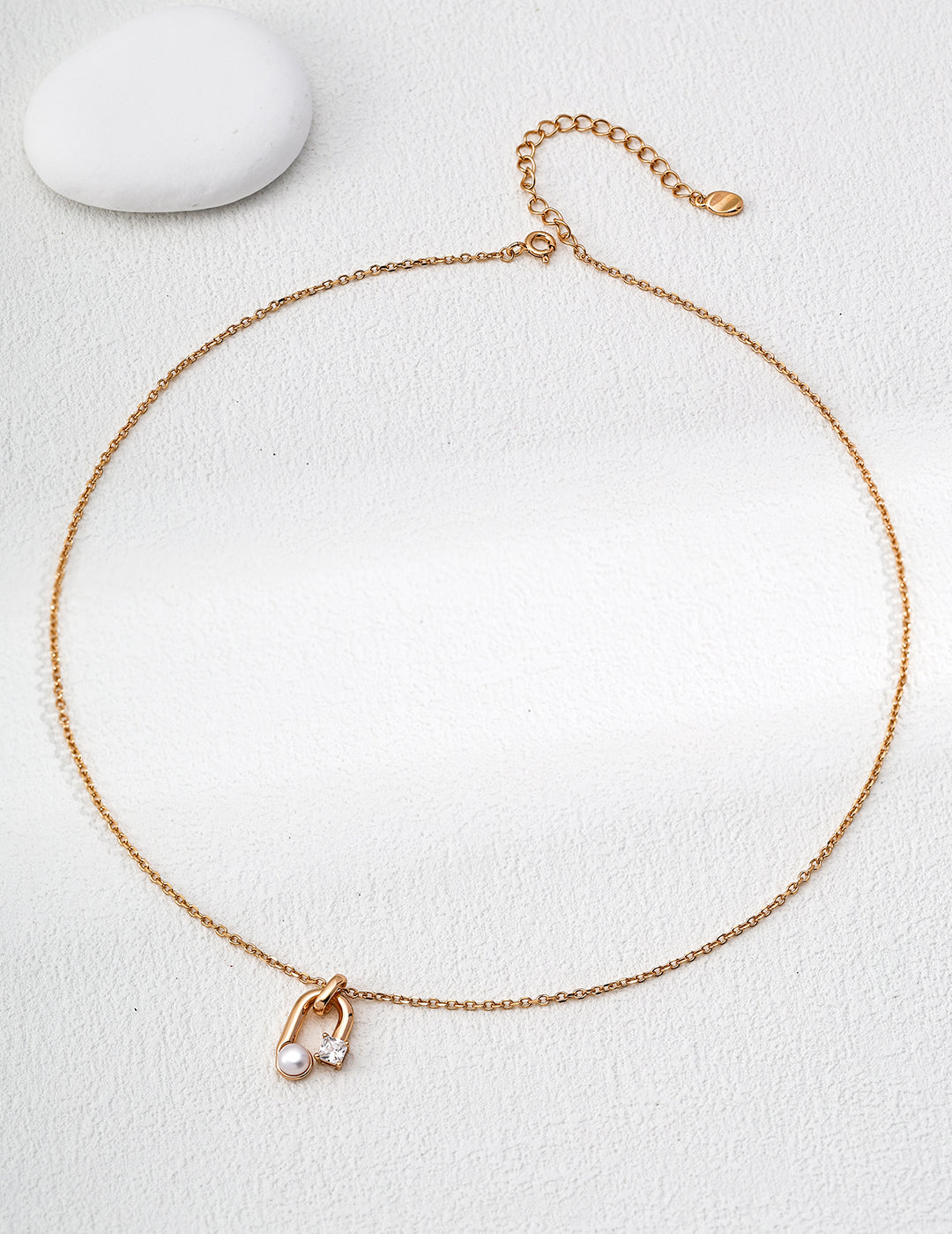 Minimal Pearl Necklace — Sterling Silver, 18K Gold Vermeil, natural freshwater pearl | SENLORE