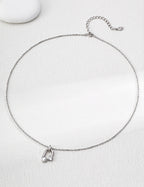 Minimal Pearl Necklace — Sterling Silver, 18K Gold Vermeil, natural freshwater pearl | SENLORE