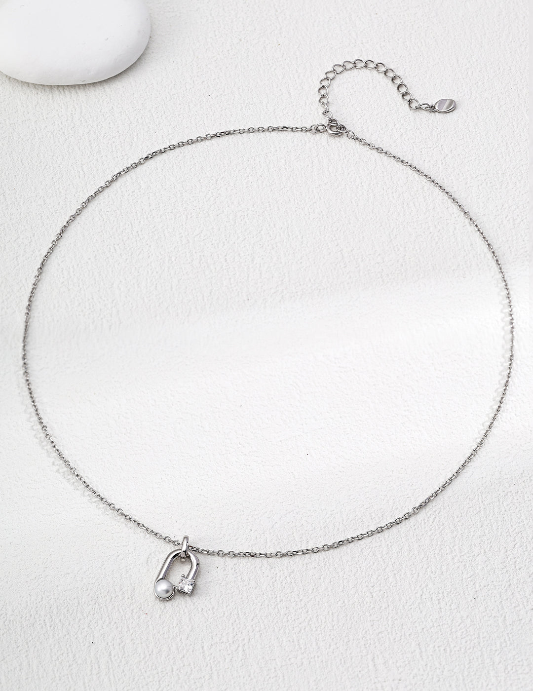Minimal Pearl Necklace — Sterling Silver, 18K Gold Vermeil, natural freshwater pearl | SENLORE