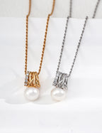 SENLORE Vintage Pearl Zircon Necklace – Lifestyle Shot