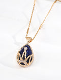 Crown Lapis Lazuli Necklace — 18K Gold Vermeil, lapis lazuli, cubic zirconia | SENLORE
