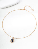 Crown Lapis Lazuli Necklace — 18K Gold Vermeil, lapis lazuli, cubic zirconia | SENLORE