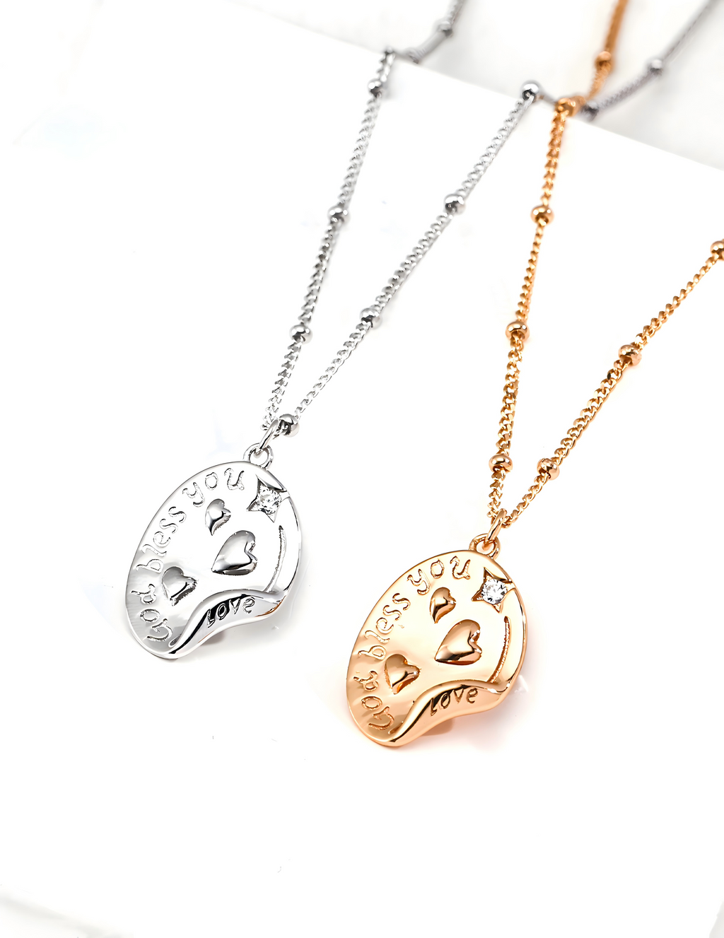 Curved Edge Tag Necklace