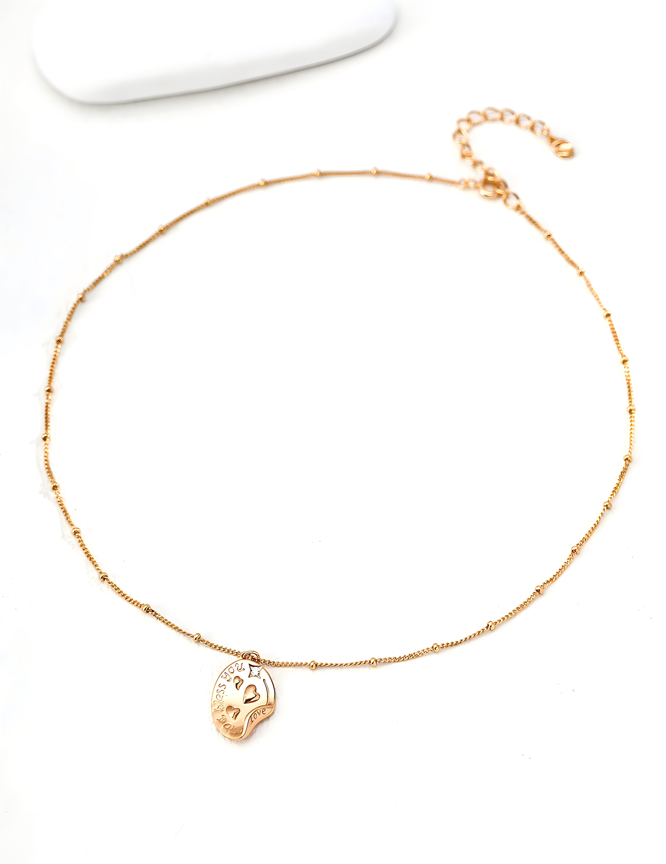 Curved Edge Tag Necklace
