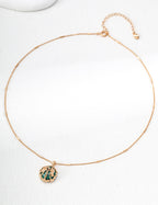 Victory Flame Malachite Necklace — 18K Gold Vermeil, malachite, cubic zirconia | SENLORE