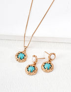 Coral Sea Turquoise Necklace — 18K Gold Vermeil, turquoise, tiger's eye | SENLORE