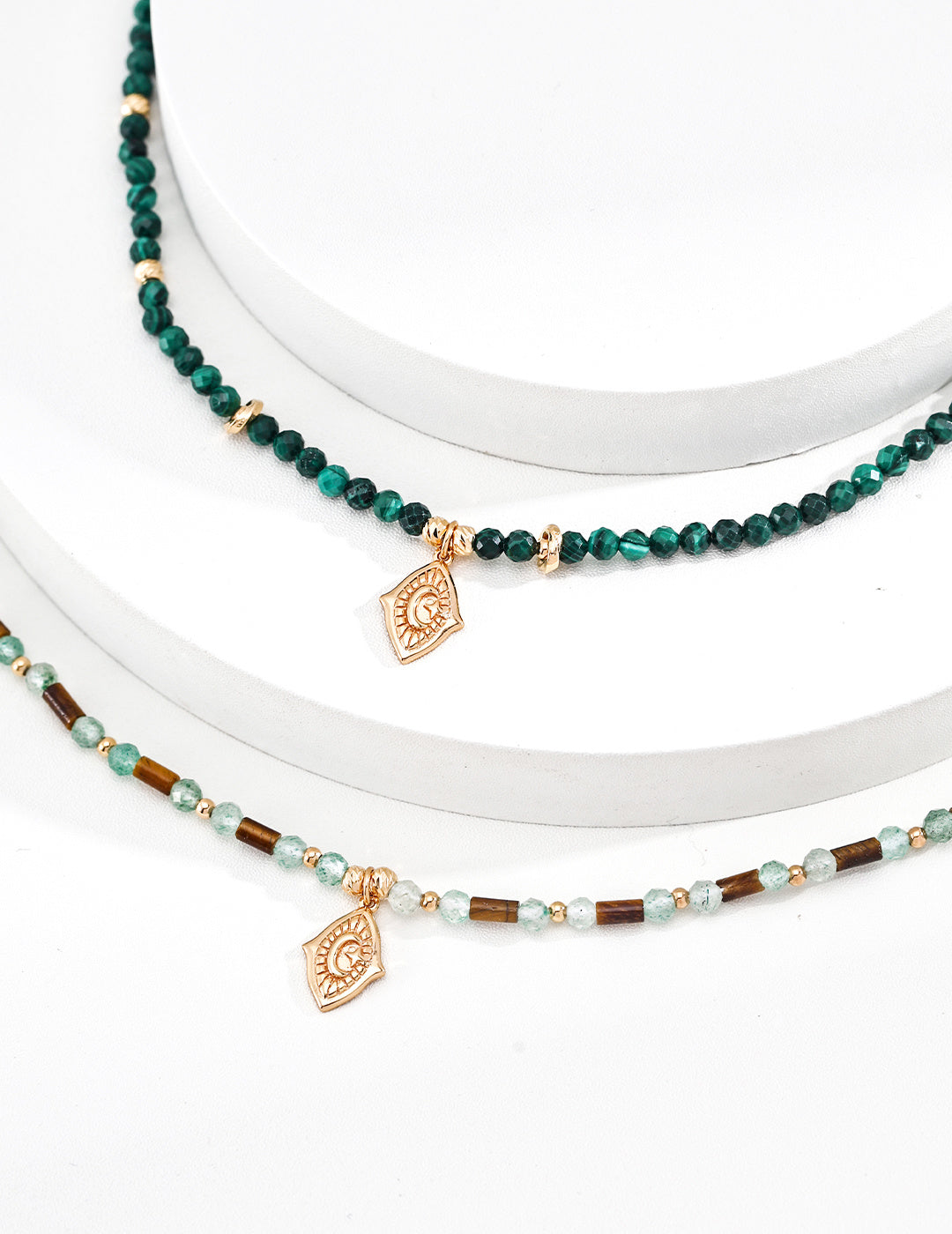 SENLORE Minimalist Turquoise Necklace – Front View