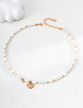 Heart Scrollwork Mother-of-Pearl Necklace — Sterling Silver, 18K Gold Vermeil, natural freshwater pearl, mother-of-pearl | SENLORE